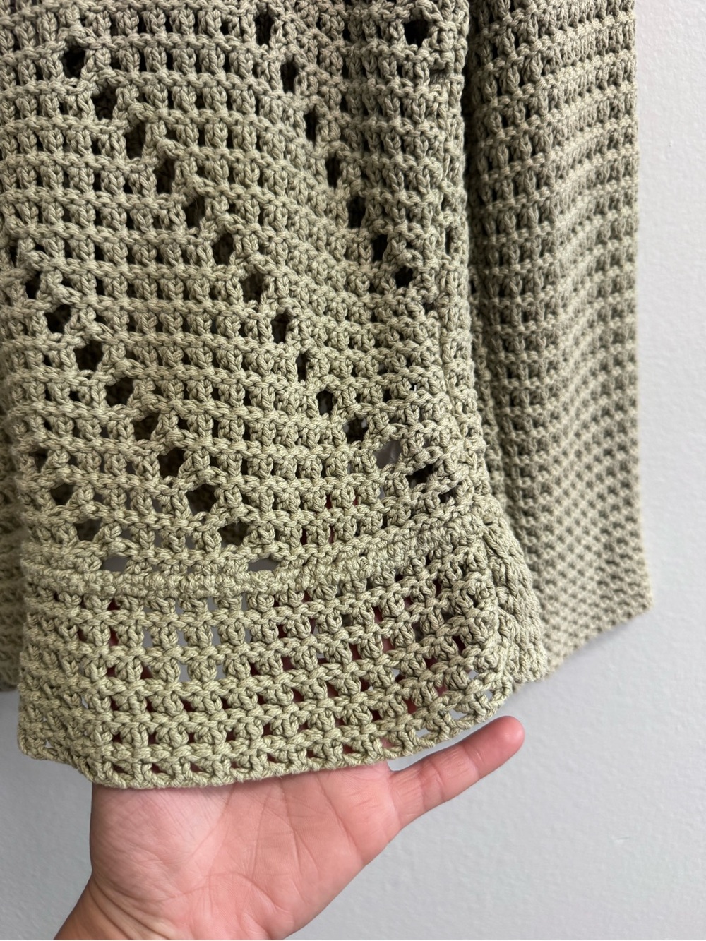 Vintage Willow 90s Boho Coastal Crochet Style Cardigan Size Medium - Picture 15 of 16